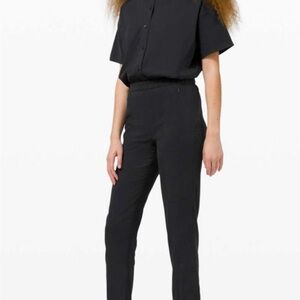 Lululemon Athletica Black Short Sleeve Jumpsuit
